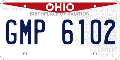 OH license plate GMP6102