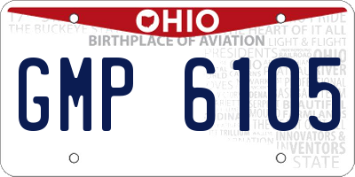 OH license plate GMP6105