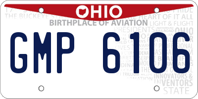 OH license plate GMP6106