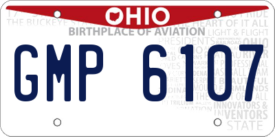 OH license plate GMP6107