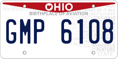 OH license plate GMP6108
