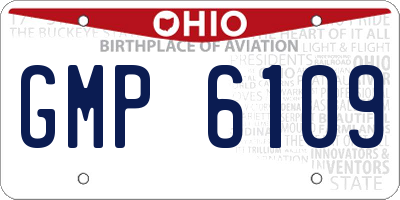 OH license plate GMP6109