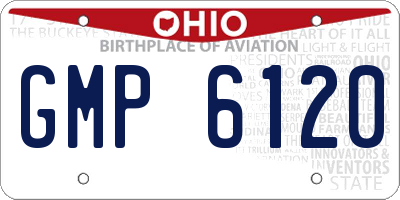 OH license plate GMP6120