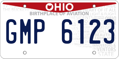 OH license plate GMP6123