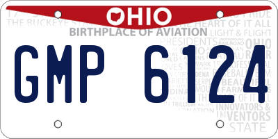 OH license plate GMP6124