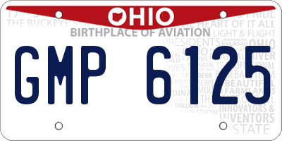 OH license plate GMP6125