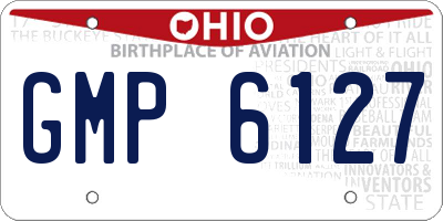 OH license plate GMP6127