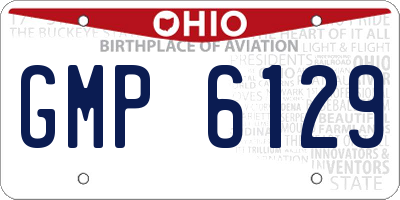 OH license plate GMP6129