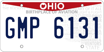 OH license plate GMP6131