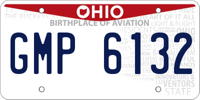 OH license plate GMP6132
