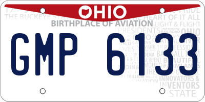 OH license plate GMP6133