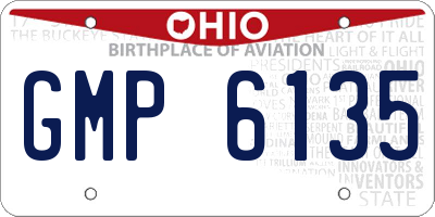 OH license plate GMP6135
