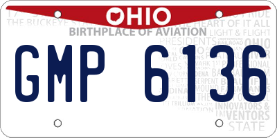 OH license plate GMP6136