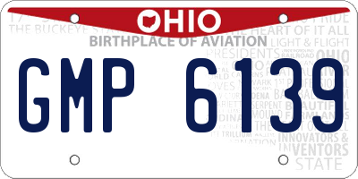 OH license plate GMP6139
