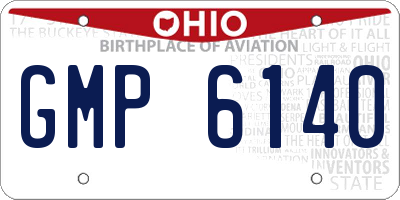 OH license plate GMP6140