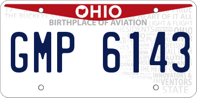 OH license plate GMP6143