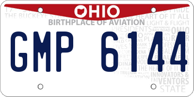 OH license plate GMP6144