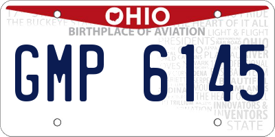 OH license plate GMP6145