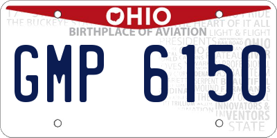 OH license plate GMP6150