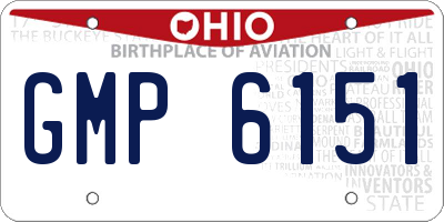 OH license plate GMP6151