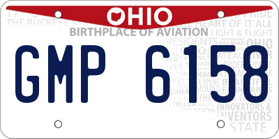 OH license plate GMP6158