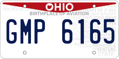 OH license plate GMP6165