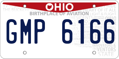 OH license plate GMP6166