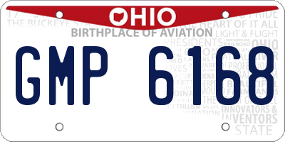 OH license plate GMP6168