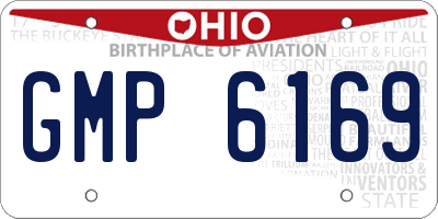 OH license plate GMP6169