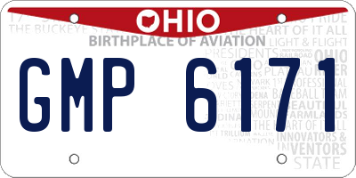 OH license plate GMP6171