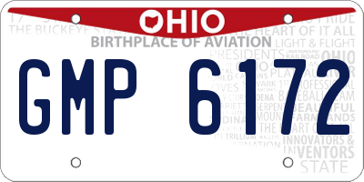 OH license plate GMP6172