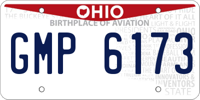 OH license plate GMP6173