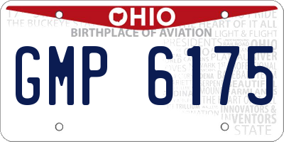 OH license plate GMP6175