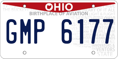 OH license plate GMP6177