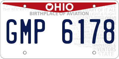 OH license plate GMP6178