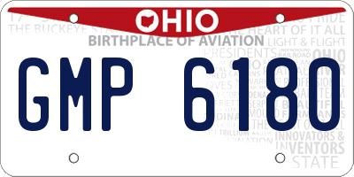 OH license plate GMP6180