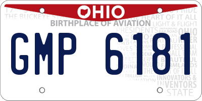 OH license plate GMP6181