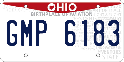 OH license plate GMP6183