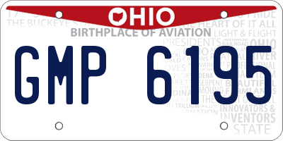 OH license plate GMP6195