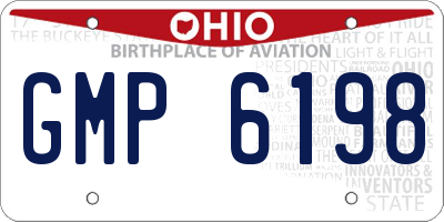 OH license plate GMP6198