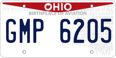 OH license plate GMP6205