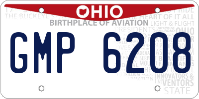 OH license plate GMP6208
