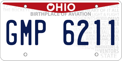 OH license plate GMP6211