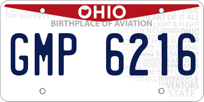 OH license plate GMP6216
