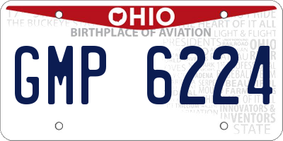 OH license plate GMP6224
