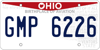 OH license plate GMP6226