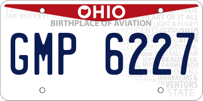 OH license plate GMP6227