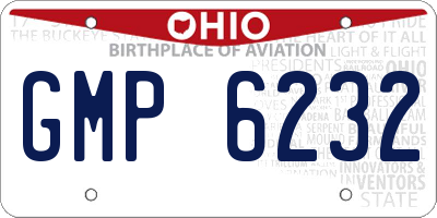 OH license plate GMP6232