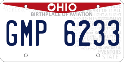 OH license plate GMP6233