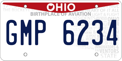 OH license plate GMP6234
